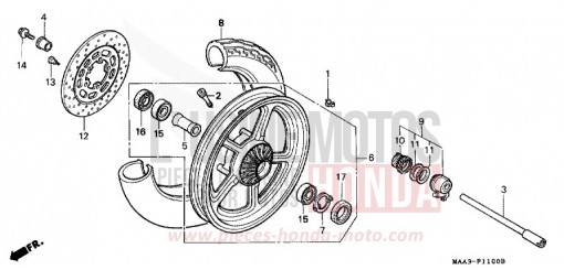 RUOTA ANTERIORE (VT1100C) VT1100CS di 1995